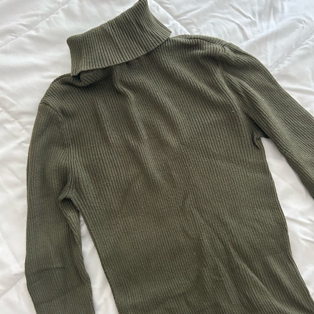 Express Green Turtleneck